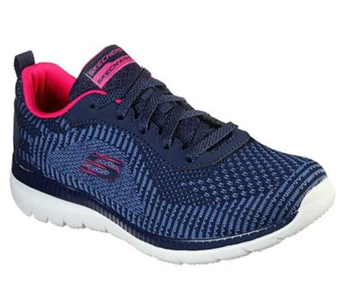 Skechers Bountiful- Pourist Damen Sneaker Sportschuh Memory- Foam Waschmaschinenfest blau S22 149220 36 | NVHP | 