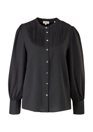 s.Oliver Bluse langarm Dobby- Struktur schwarz S12  2108797 