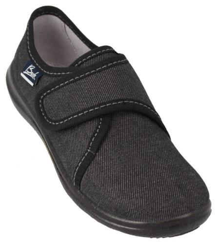 Beck Hausschuh Jungen Klettverschluss schwarz 550/02 