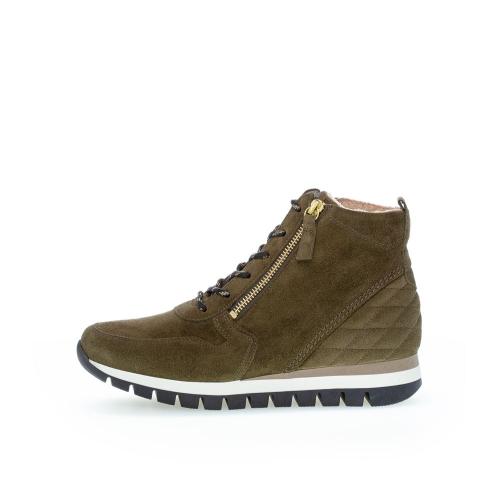 Gabor comfort Stiefelette Rauleder Wechselfußbett H-Weite grün S22 96.455.33 