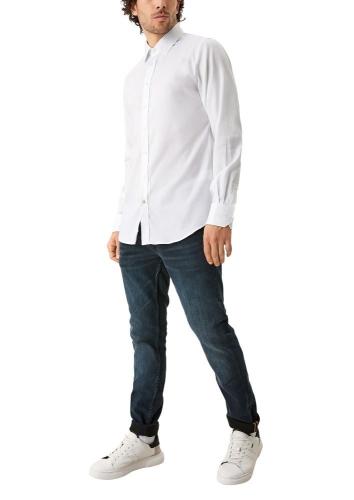 s.Oliver Hemd Langarm Slim Fit Kentkragen Manschetten weiß S21 2107821 