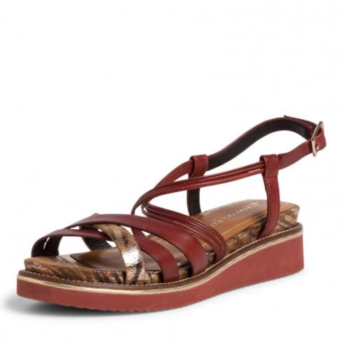 Tamaris Sandale Riemchen Leder 1-1-28207-24 40 | 540 GRANATA COM | 