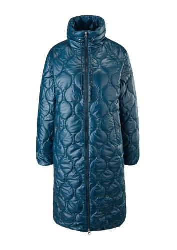 QS designed by Steppmantel Stehkragen Strukturmuster blau S22  2116109 XL | 6985 BLUE GREEN | 