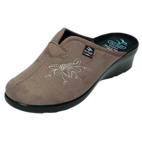 Fly Flot Hausschuh Hauspantolette taupe 863304 