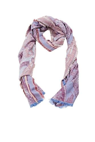 EDC Webschal mit Muster aus Baumwoll-Mix 091CA1Q303 OneSize | C410 BRIGHT BLU | 