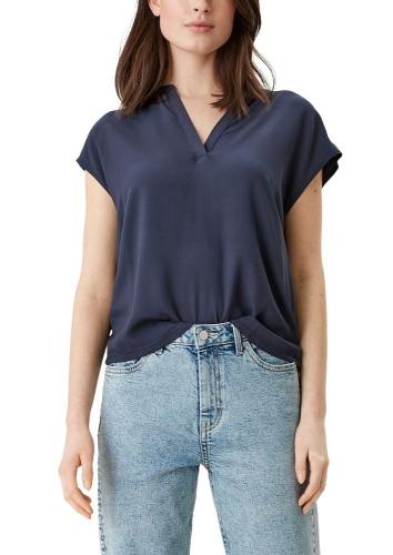s.Oliver Viskose Shirt V - Neck Noos blau S12 2112033 XS | 5959 navy | 
