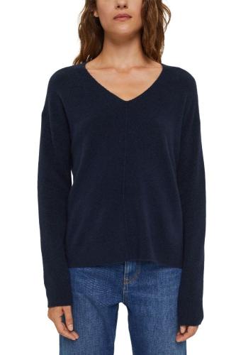 ESPRIT V-Neck-Pullover mit Wolle 991EE1I325 XL | E400 NAVY | 