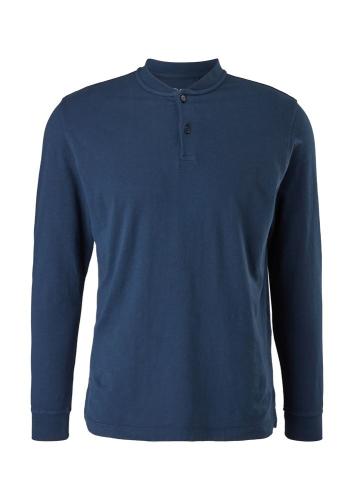 s.Oliver Henley- Shirt langarm blau schwarz S12  2116858 S | 5876 dark blue | 