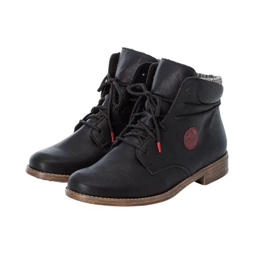Rieker Antistress Schnürboot Stiefelette schwarz S21  77431-00 