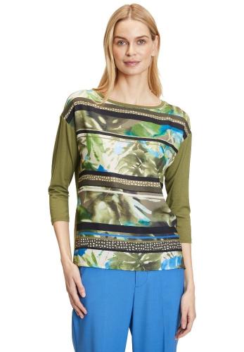 Betty Barclay Blusenshirt 3/4 Arm U - Boot Floral khaki S12 22462989 