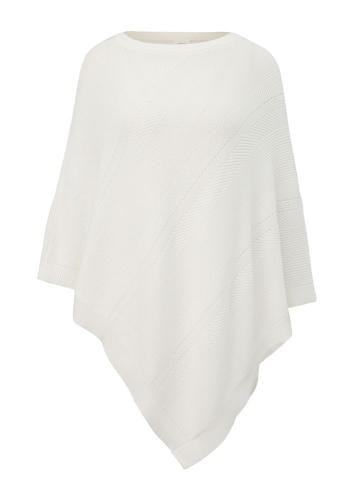 s.Oliver Strickponcho aus Viskosemix weiß, blau, orange S13  2128002 