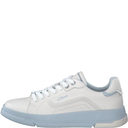 s.Oliver Damen Schnürhalbschuh offwhite/blue S13  5-5-23626-30 