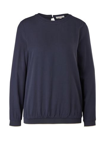 s.Oliver Bluse mit Rippbündchen grün blau S12  2117612 42 | 5959 dark blue | 
