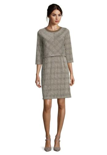 Betty Barclay Kleid kariert schwarz camel 64180629 46 | 9873 Black/Came | 