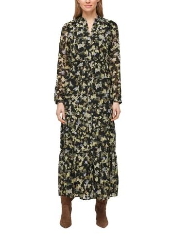 s.Oliver Volant - Kleid mit Allover Print schwarz gemustert S21 2058551 