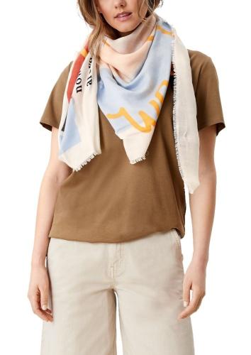 s.Oliver Tuch mit Alloverprint 2112193 OneSize | 02D7 off-white | 
