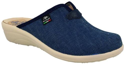 Fly Flot Hausschuh Hauspantolette blau 855236 