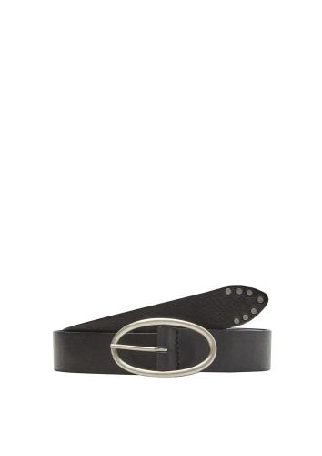 s.Oliver Damen Gürtel Leder Nieten braun schwarz S12  2112135 80 | 9999 Grey / Bla | 