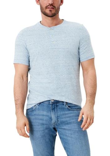 s.Oliver T - Shirt Henleykragen verschiedene Farben 2111329 S | 53W1 light blue | 