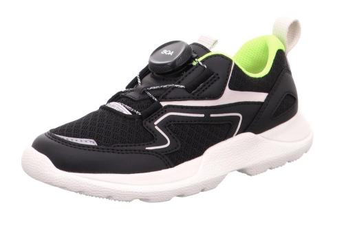 superfit RUSH SCHWARZ/WEISS Kinder Halbschuh Sneaker 1-000210-0000 