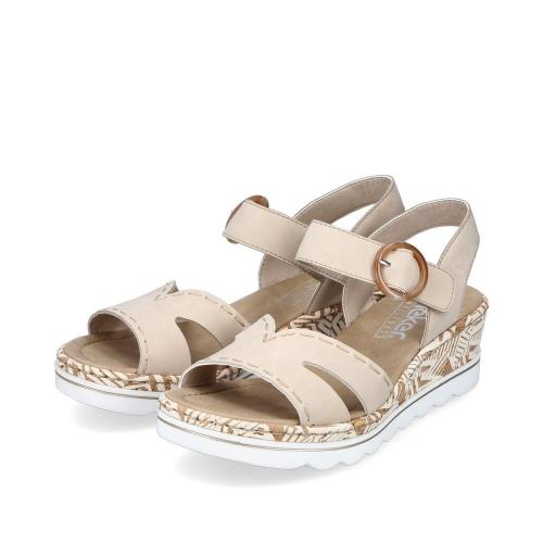 Rieker Damen Keilsandaletten champagner S13  67173-60 