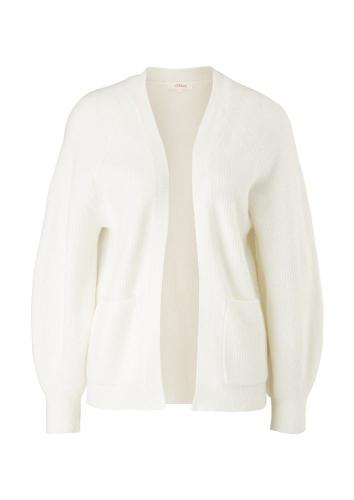 s.Oliver Strickjacke Cardigan Woll Mix weiss S21 2108412 