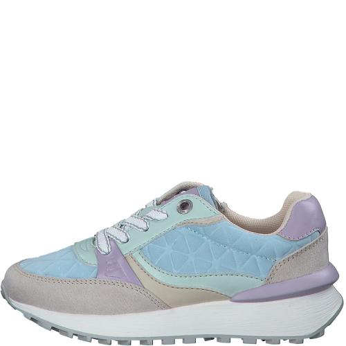 s.Oliver Kinder Sneaker Schnürschuh soft blue comb S13  5-5-43228-30 