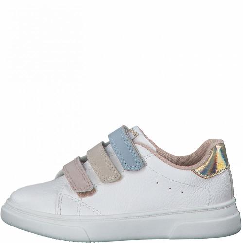 s.Oliver Sneaker Kinder Mädchen Klettverschluss weiß S12 5-5-34201-28 