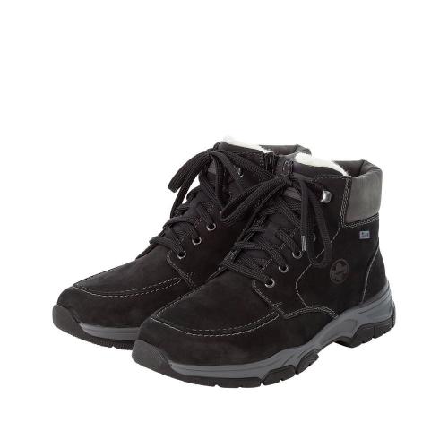 Rieker Antistress Herren Schnürboot Schnürschuh Leder TEX- Membran schwarz S22 31240-00 