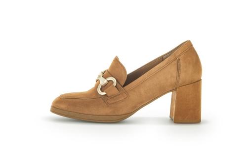 Gabor Trotteur Hochfrontpumps Rauleder Schmuck-detail braun S23 35.292.14 
