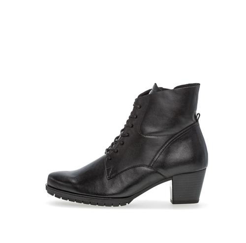Gabor Schnürstiefelette Leder Comfort- Mehrweite H schwarz S23 36.605.57 