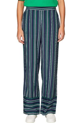 Esprit Hose Viskose gestreift 039EE1B030 38 | E375 DARK TEAL | L32