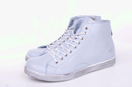 Andrea Conti Sneaker High Schnürer Leder Reißverschluss blau S12  0341500821 