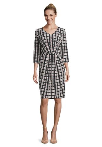 Betty Barclay Kleid 3/4 blau weiß S11 10081250 