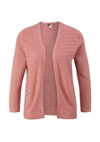 Qs designed by leichter Cardigan mit Strickmuster orange, lila, schwarz  S13  2125101 L | 4988 LILAC/PINK | 