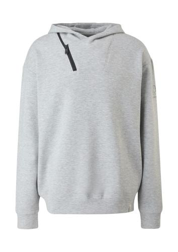 QS designed by Herren Sweatshirt mit Effekt-Kragen grau S22  2119958 