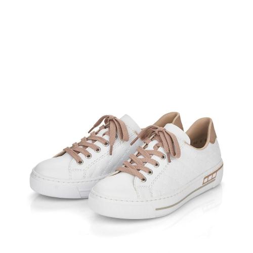 Rieker Antistress Damen Sneaker Schnürschuh Plateau- Sohle weiß S13 L88W2-80 