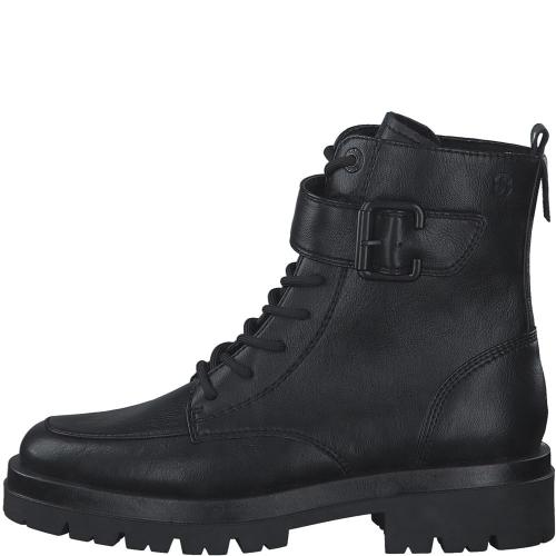 s.Oliver Damen Schnürboot Schnürstiefel Zierriegel schwarz S22 5-5-25251-29 