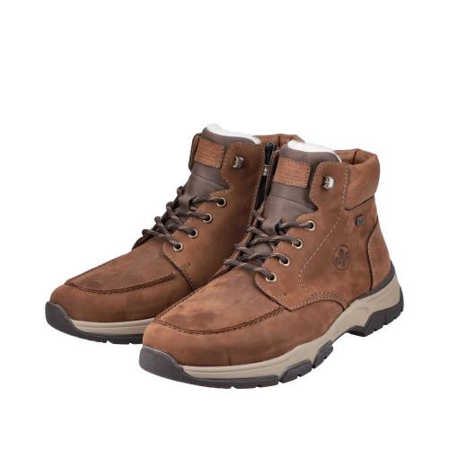Rieker Antistress Herren Schnürboot Schnürschuh Leder TEX- Membran  braun S21 31240-22 