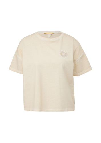 QS designed by Baumwolllshirt mit Stickerei beige S13  2131291 