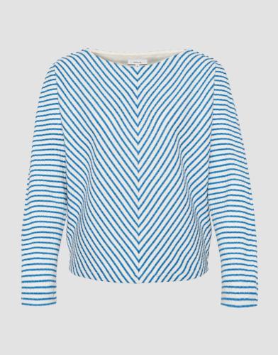 OPUS Sweater Gavna gestreift Fledermausarm Viskosemix blau, schwarz S13 10143611078100 40 | 900 black | 