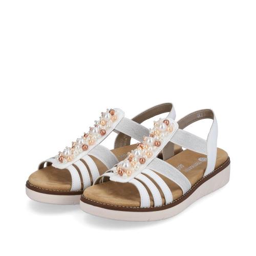 Remonte Damen Riemchensandalen edelweiß S13  D2047-80 39 | weiss/weiss-sil | F