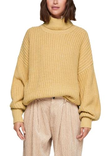 s.Oliver Strickpullover Rollkragen Wolle gelb S21 2106674 
