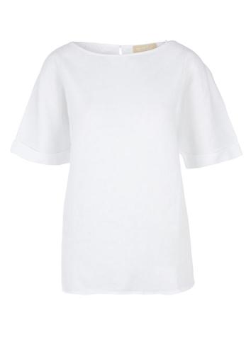 s.Oliver Kurzarmbluse aus Leinen 2038027 38 | 0100 white | 