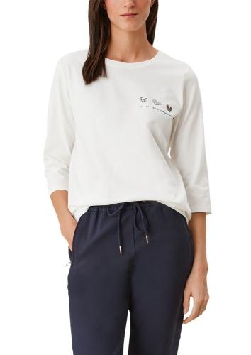 s.Oliver Jerseyshirt mit Frontprint 3/4 Arm 2110442 