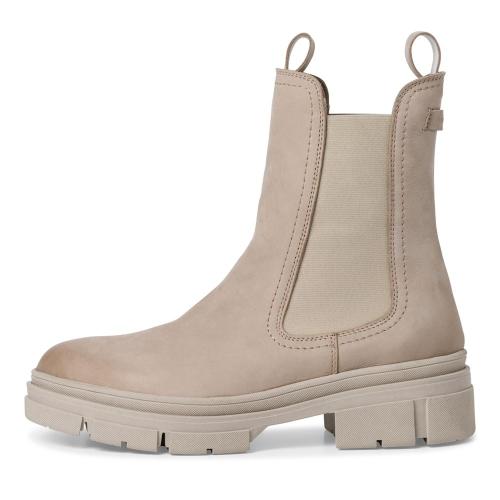Tamaris Chelsea Boots Leder TOUCHit- Fußbett beige, schwarz S23 1-25901-41 