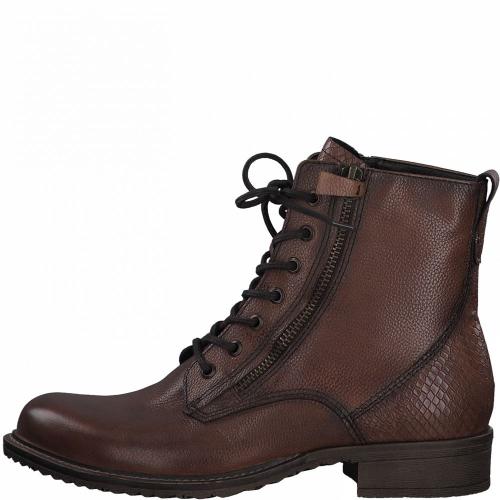 Tamaris Leder Schnürboot Schnürstiefel braun 1-1-25211-27 