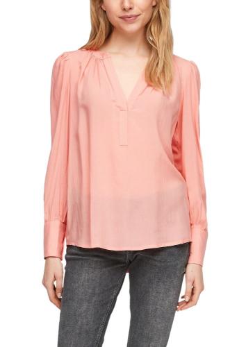 QS designed by Modalbluse mit Falten-Detail pink  2058807 