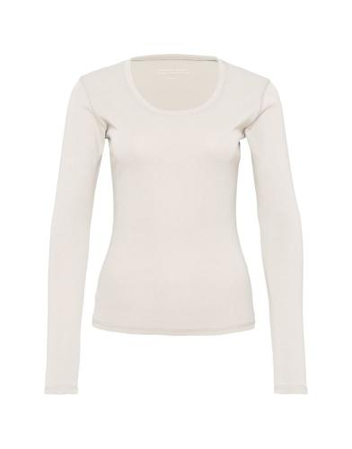 OPUS Shirt Sorana Langarm Rundhals creme S21  236879343 