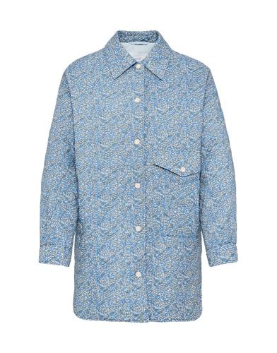 OPUS Overshirt Junila oversize Hemd Wattierung Zwiebelstepp blau S12  10023410278120 